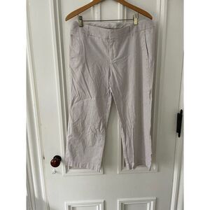 Gap cream and tan pin striped crop pants 10
